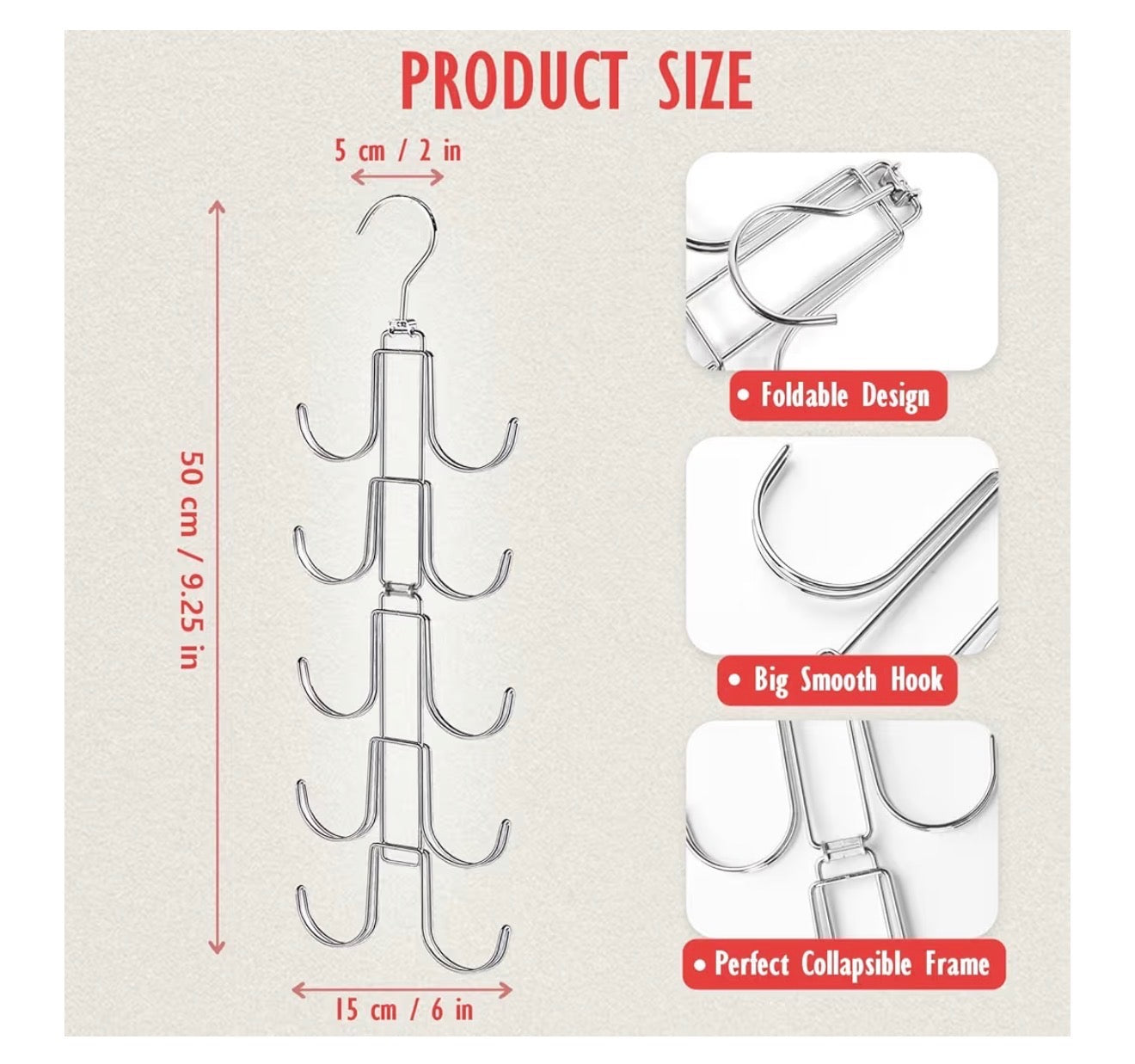 Display hooks for bags, purses, etc.