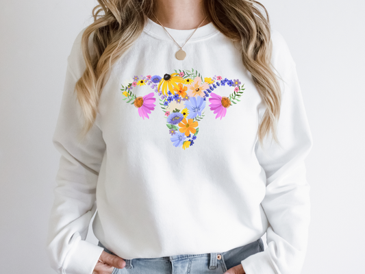 Floral Uterus Sweatshirt
