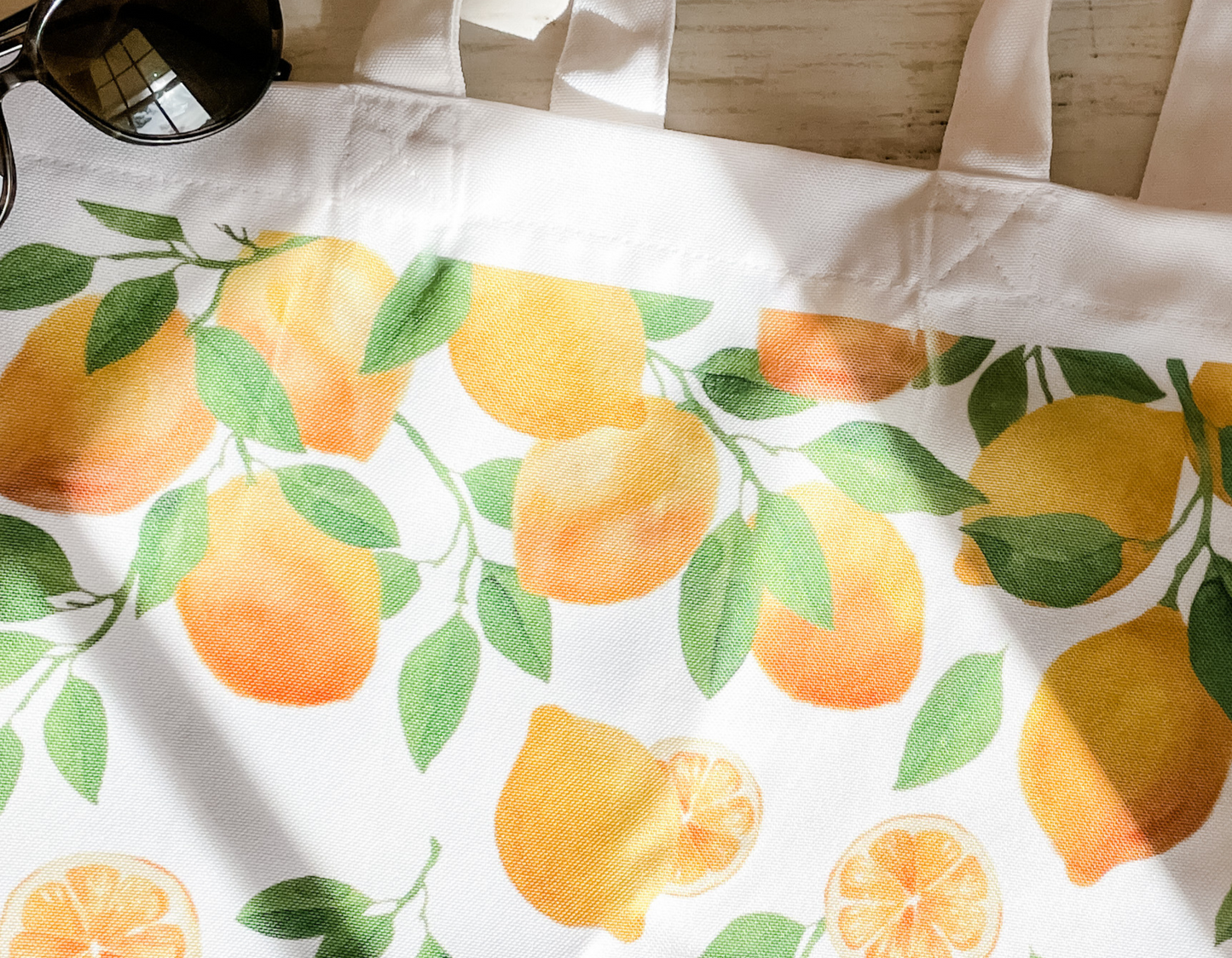 Lemon Print Tote Bag