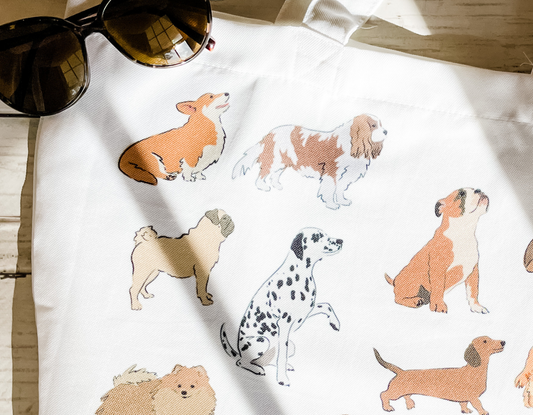 Dog Breeds Tote Bag