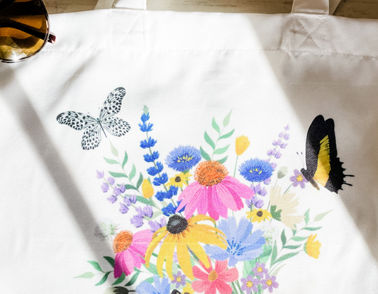 Wildflower Bouquet Tote Bag