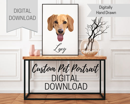 Digital Printable Custom Pet Portrait