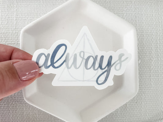Always Watercolor Style Lettered Vinyl Sticker, 3 inches