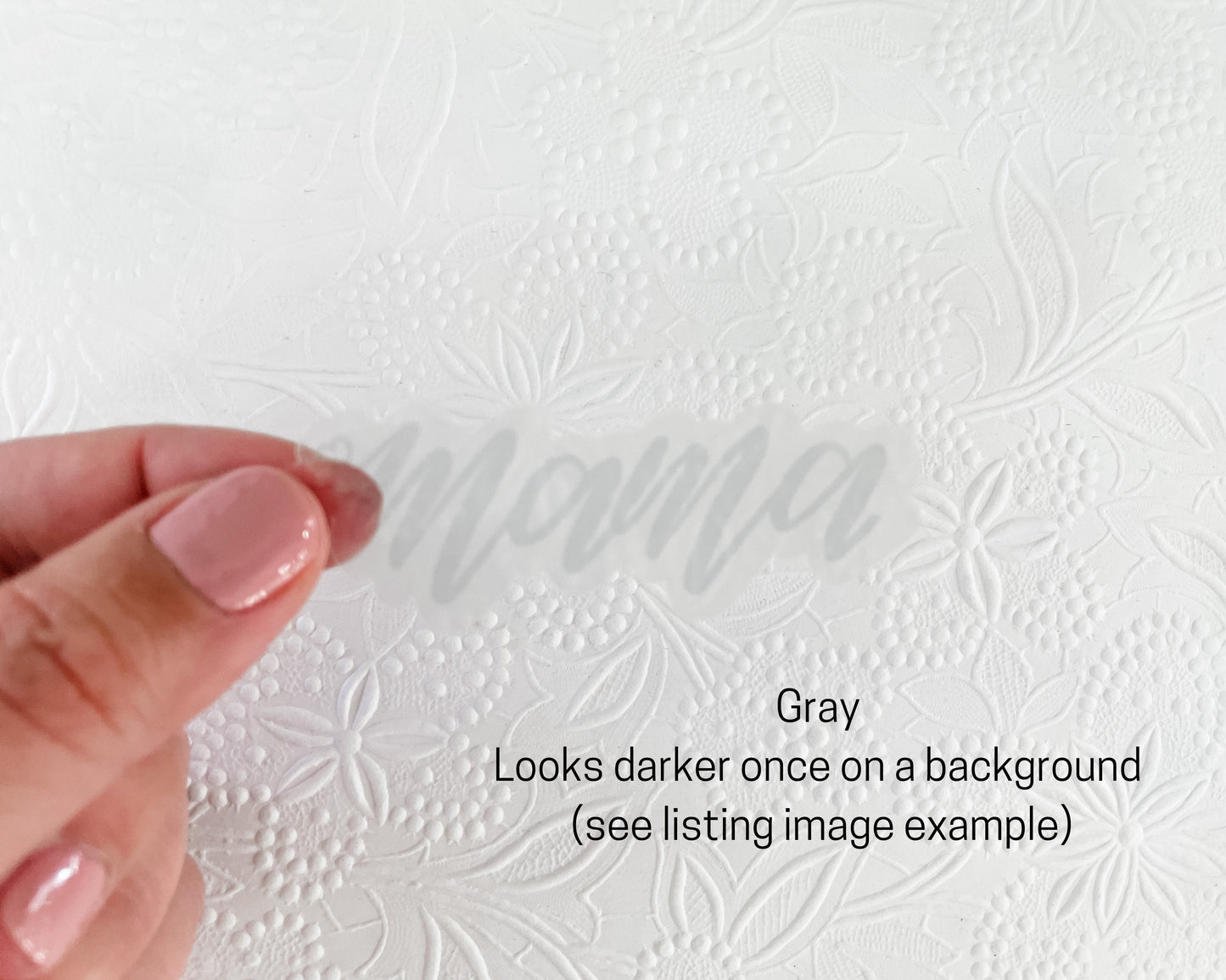 Clear Mama Heart Vinyl Sticker, 3 inches