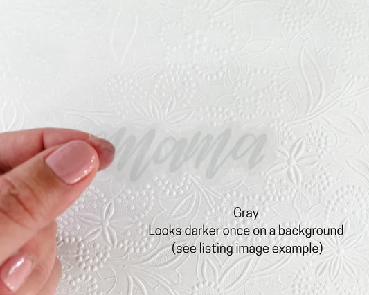 Clear Mama Heart Vinyl Sticker, 3 inches