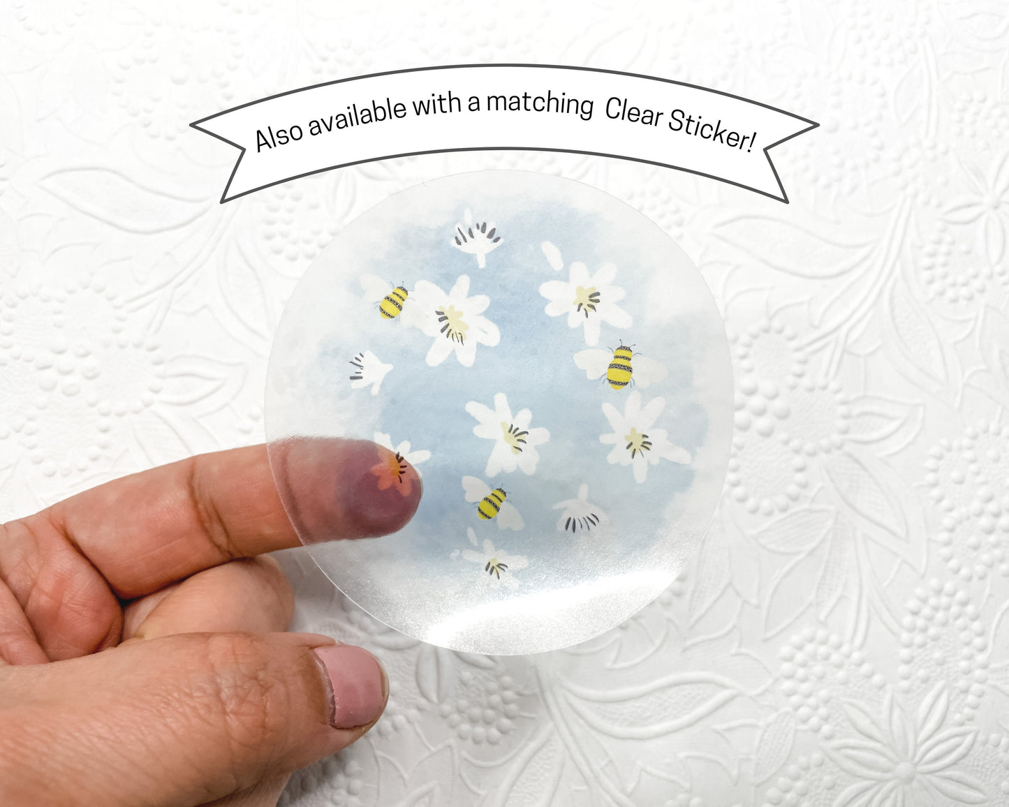 Daisy and Bumble Bee Watercolor Coffee Mug 15 oz.