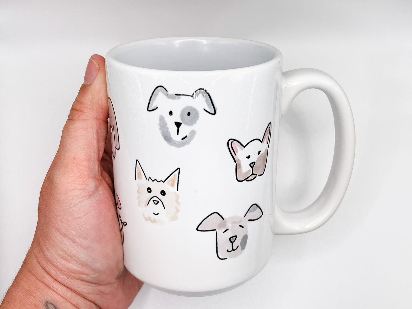 Doggie Faces Coffee Mug 15 oz.