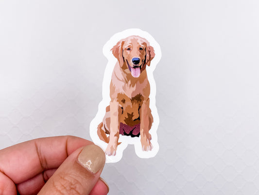 Yellow Labrador Vinyl Sticker 3 inches tall, Lab Golden Retriever Dog Parent Animal Lover Dog Mom Dad Puppy Cute Dog Breed