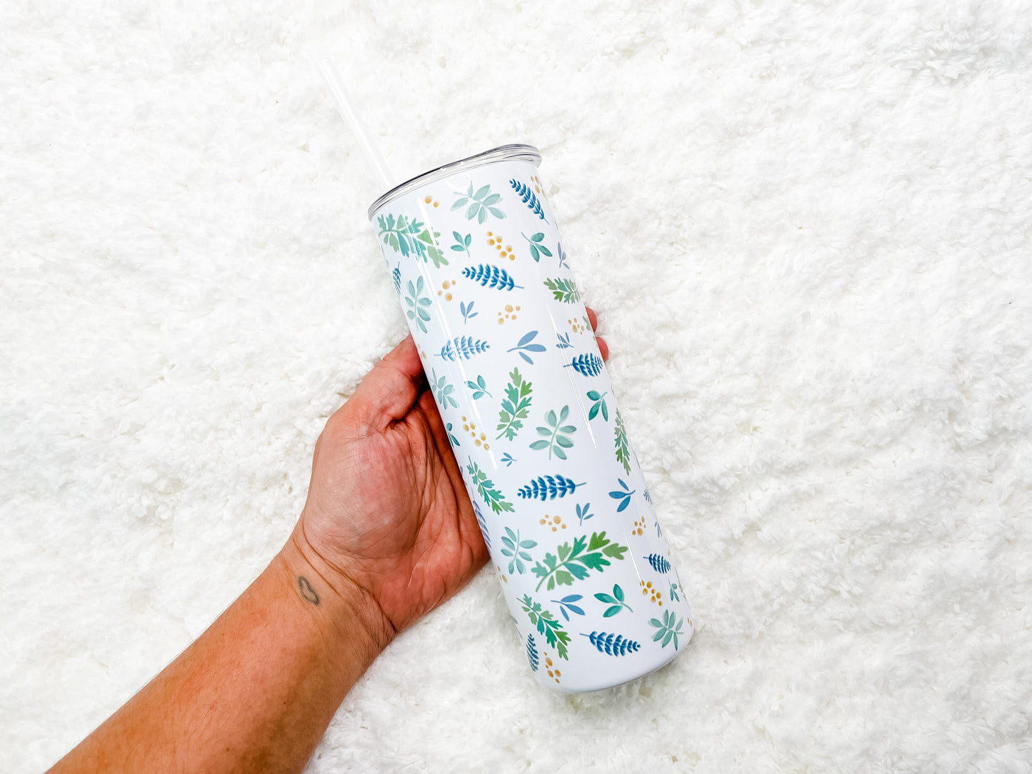 Mommy & Mini Botanical Print Matching Tumbler set