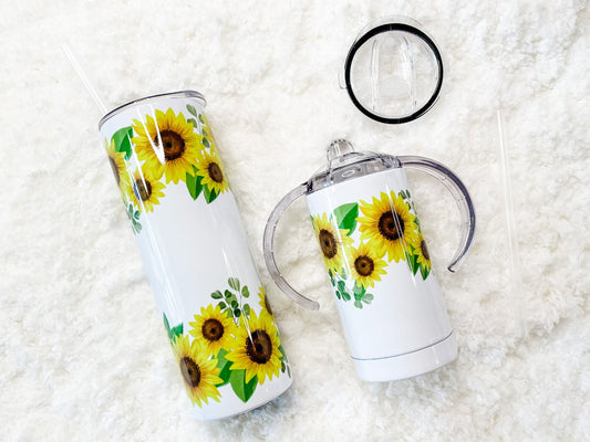 Mommy & Mini Sunflower Matching Tumbler set