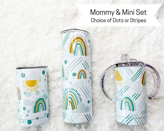 Mommy & Mini Rainbow Matching Tumbler set