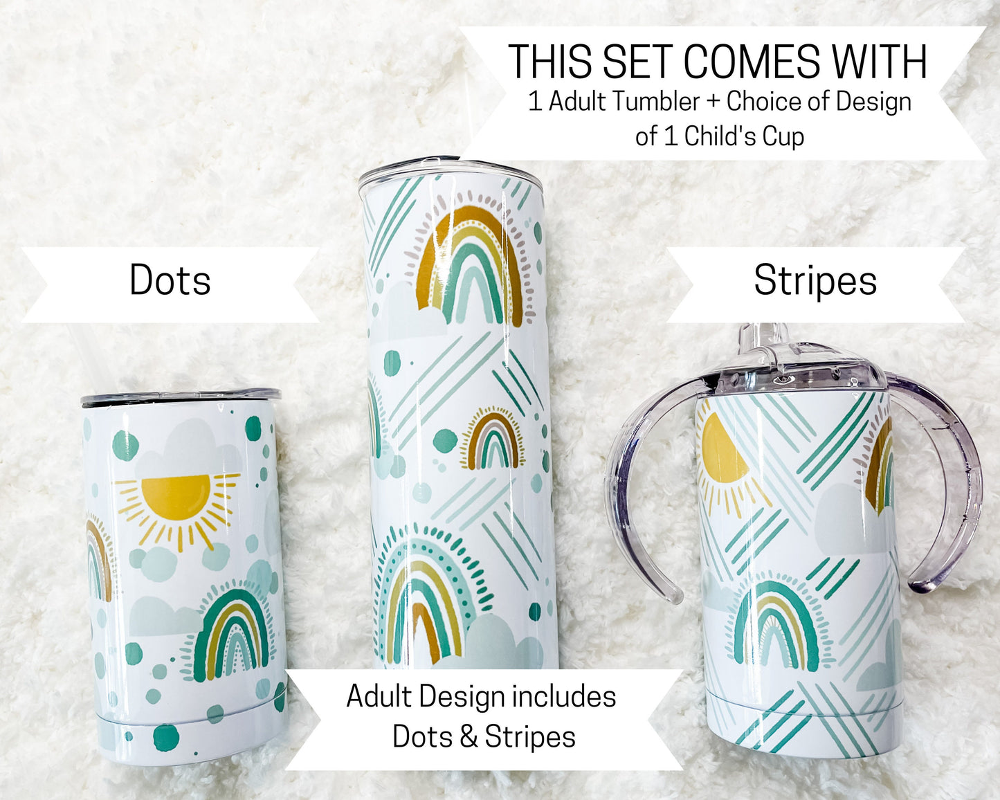 Mommy & Mini Rainbow Matching Tumbler set