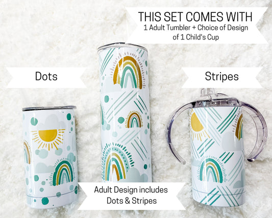 Mommy & Mini Rainbow Matching Tumbler set