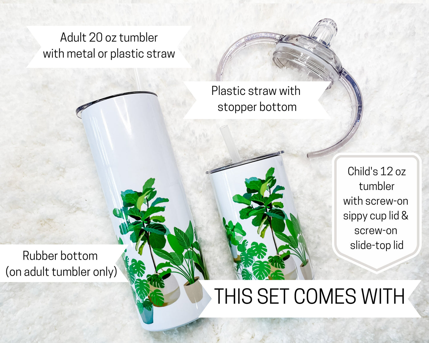 Mommy & Mini Plants Matching Tumbler set