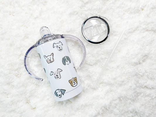 Dog Faces Sippy Child's Tumbler set