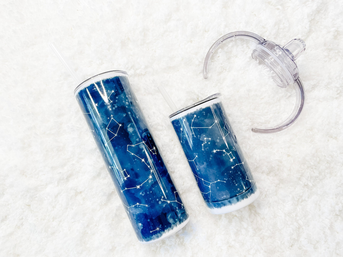 Mommy or Daddy & Mini Constellations Matching Tumbler set