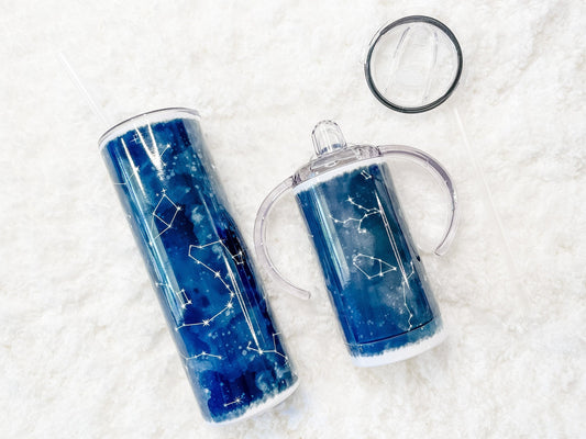 Mommy or Daddy & Mini Constellations Matching Tumbler set