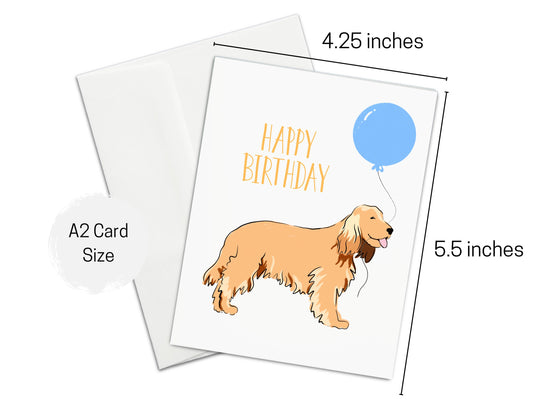 Cocker Spaniel Happy Birthday Card, Human Birthday Gotcha Day Dog Adoption, Celebration, Dog Birthday, Dog Lover, Card for Him, Card for her