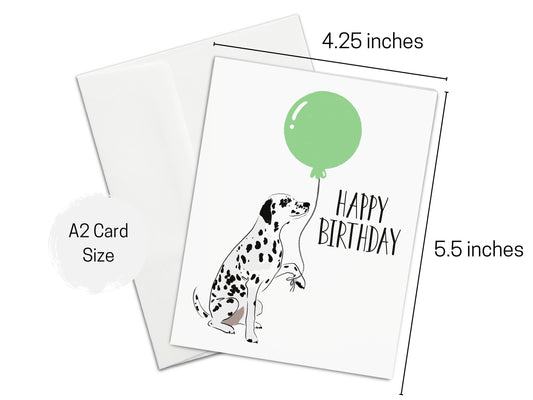 Dalmation Happy Birthday Card