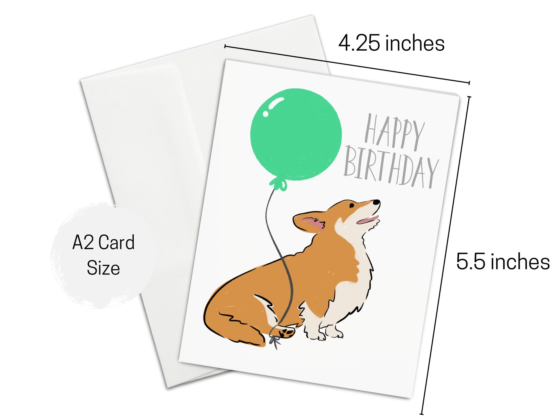 Corgi Happy Birthday Card, Human Birthday, Gotcha Day Dog Adoption, Celebration, Dog Birthday, Dog Lover, Card for Him, Card for her