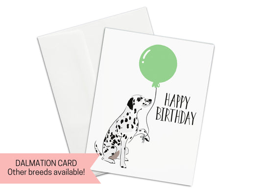 Dalmation Happy Birthday Card