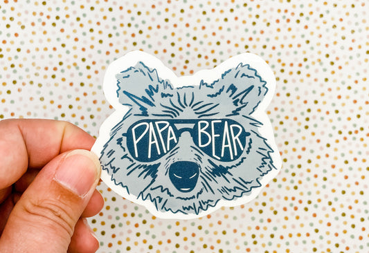 Papa Bear Vinyl Sticker 3 inches