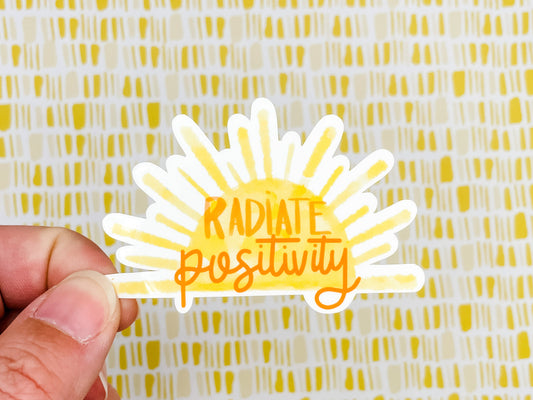 Radiate Positivity Sticker 3 inches