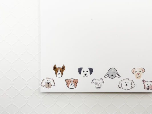 Dog Faces Notepad 5x7 inches