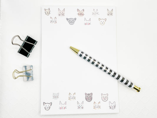 Cat Faces Notepad, 5x7 inches