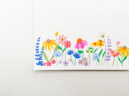 Wildflower Garden Notepad, 5x7 inches