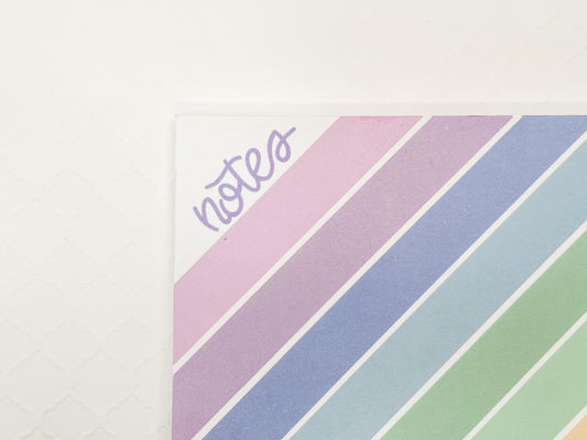 Muted Rainbow Notepad, 5x7 inches