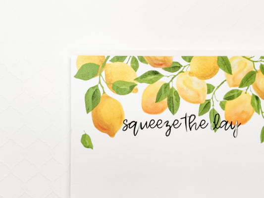 Lemon Squeeze the Day Notepad, 5x7 inches