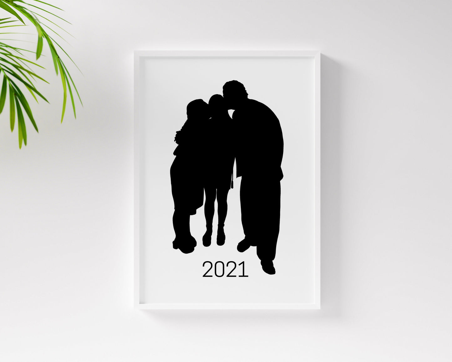 Custom Family Silhouette Portraits *Mailed Art for Framing*