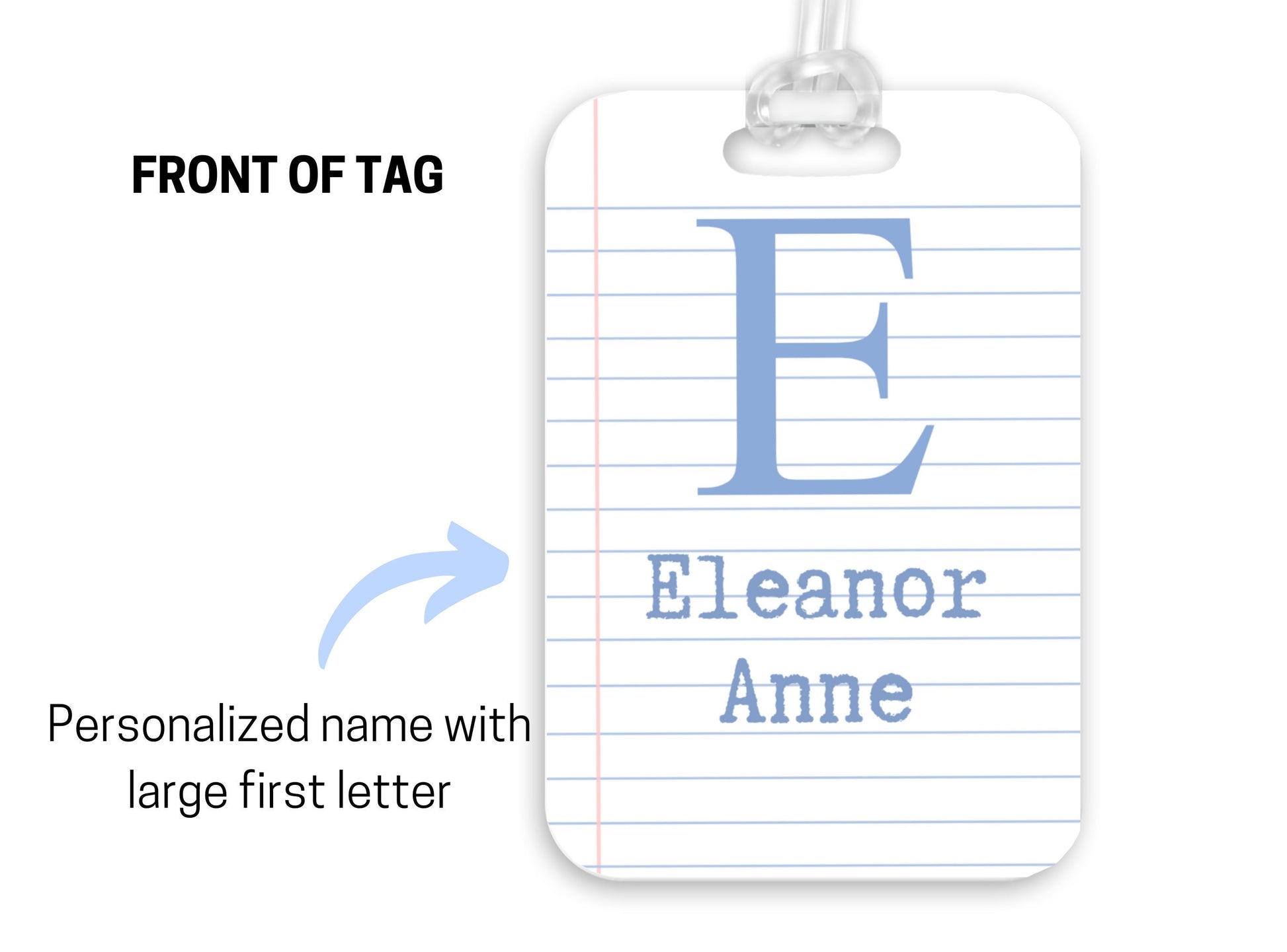 Backpack Daycare Lunchbox Tag, Notebook Paper, Back To School, Luggage Day Care Diaper Tote Bag, Name Tag, Kids Identification Tag