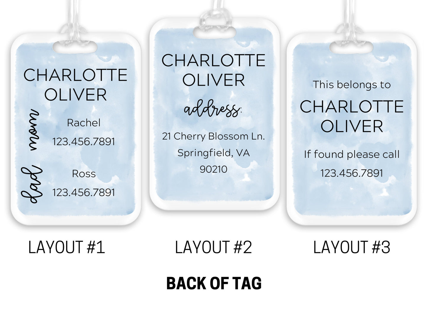 Backpack Daycare Lunchbox Tag, Daisy and Bumble Bee, Back To School, Luggage Tag, Day Care, Diaper Bag, Name Tag, Identification Tag