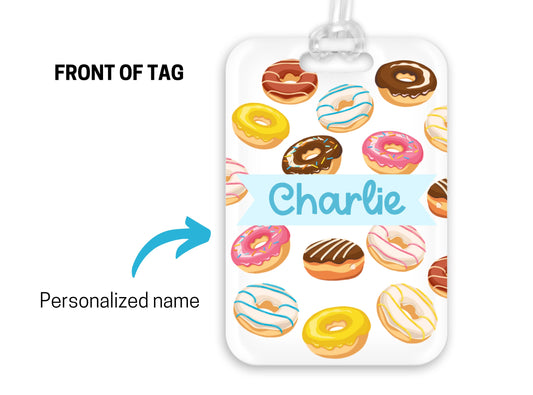 Backpack Daycare Lunchbox Tag, Donuts, Back To School, Luggage Tag, Day Care, Diaper Bag, Name Tag, Identification Tag, Doughnuts, Sprinkles