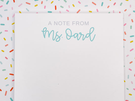 Custom Name Notepads