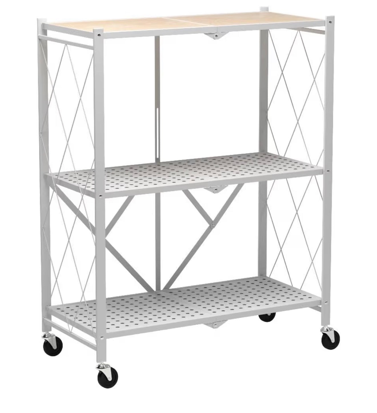 Folding checkout stand cart