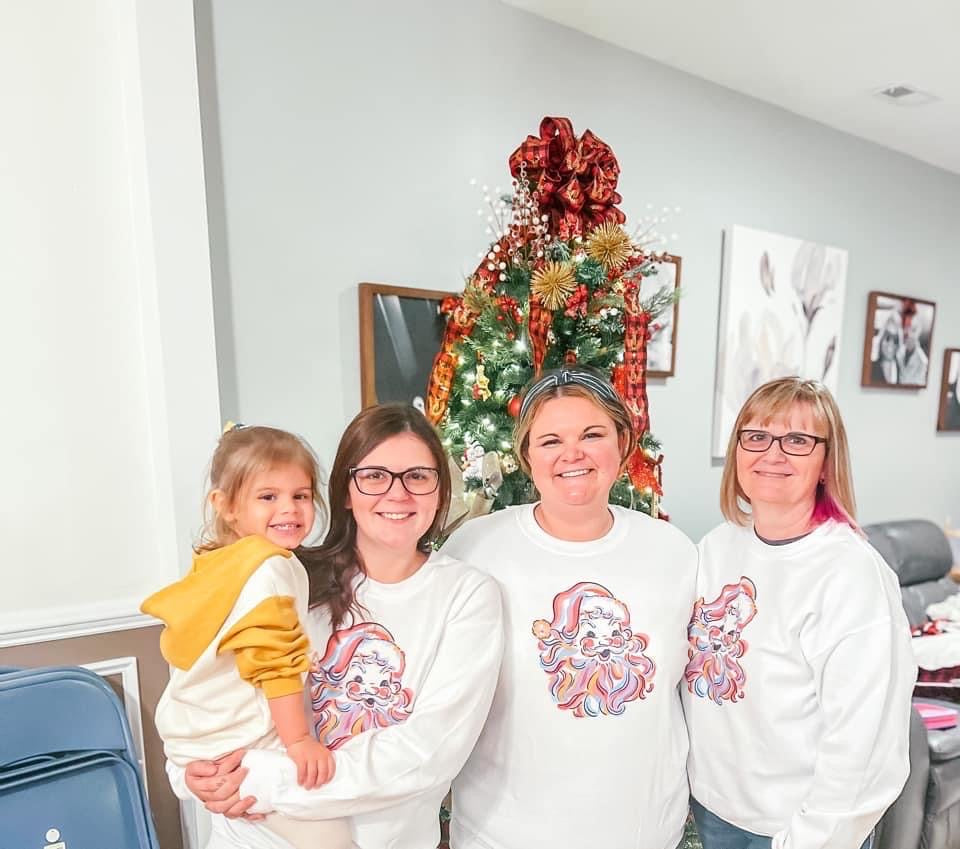 2025 Print: Colorful Reindeer Sweatshirt