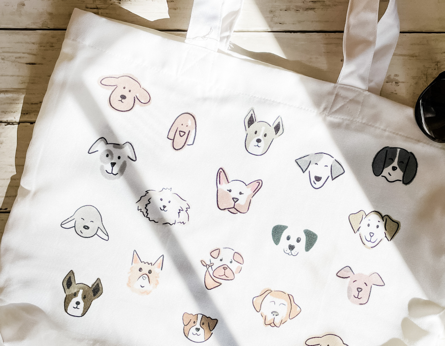 Dog Faces Tote Bag