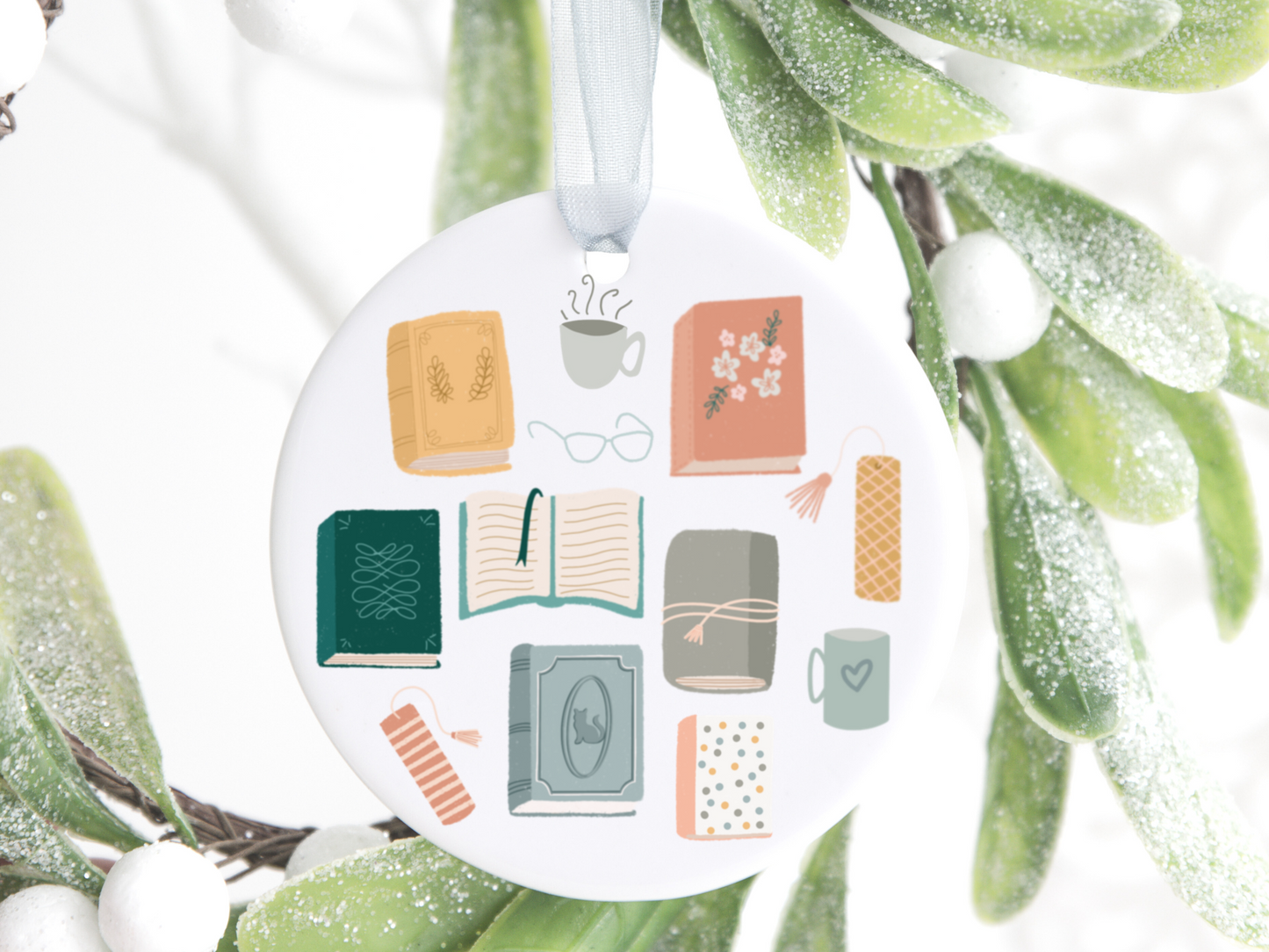 Book Illustration 3 inch Ceramic Ornament