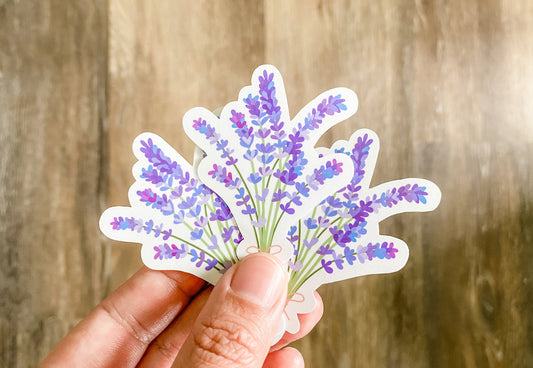 Lavender Bouquet Vinyl 3 inch Sticker