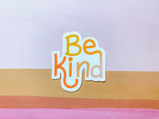 Be Kind 2.5 inch Tall Vinyl Sticker