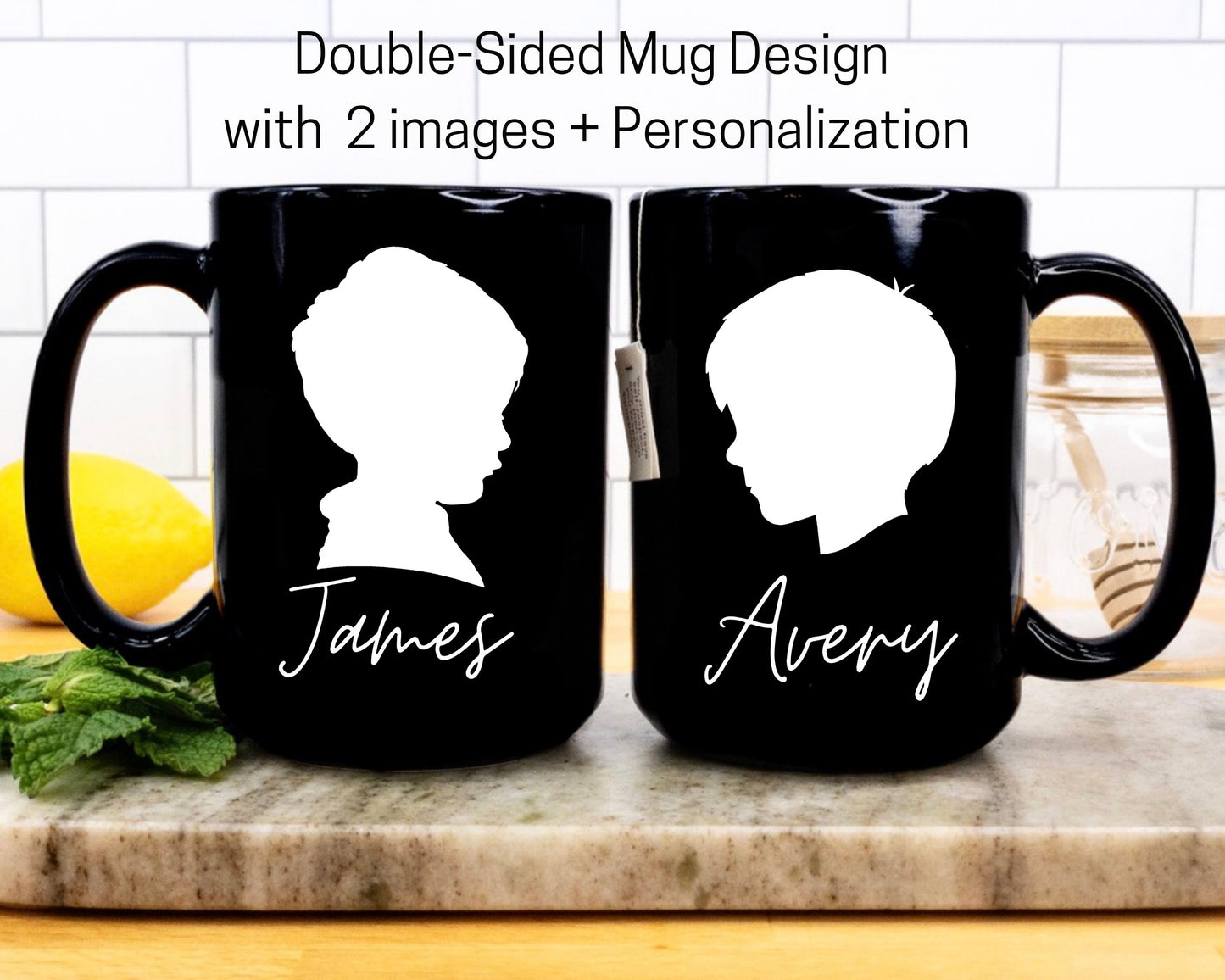 Custom Silhouette 15 oz. Coffee Mug | Black or White Mug