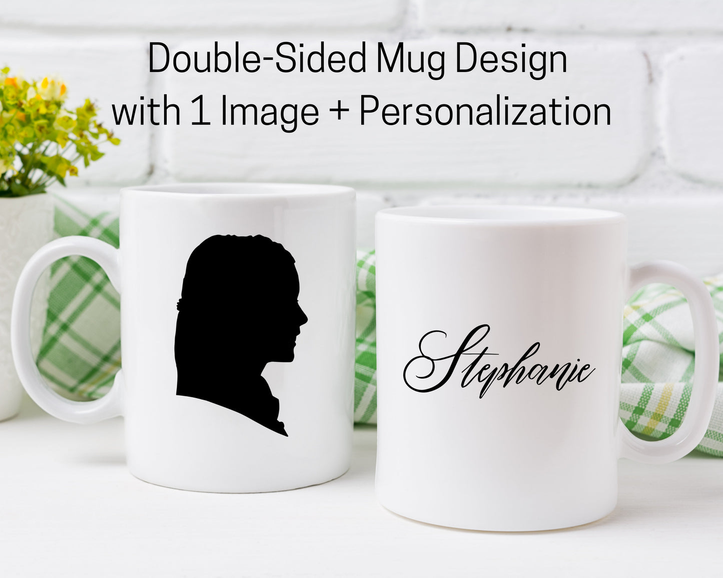 Custom Silhouette 15 oz. Coffee Mug | Black or White Mug