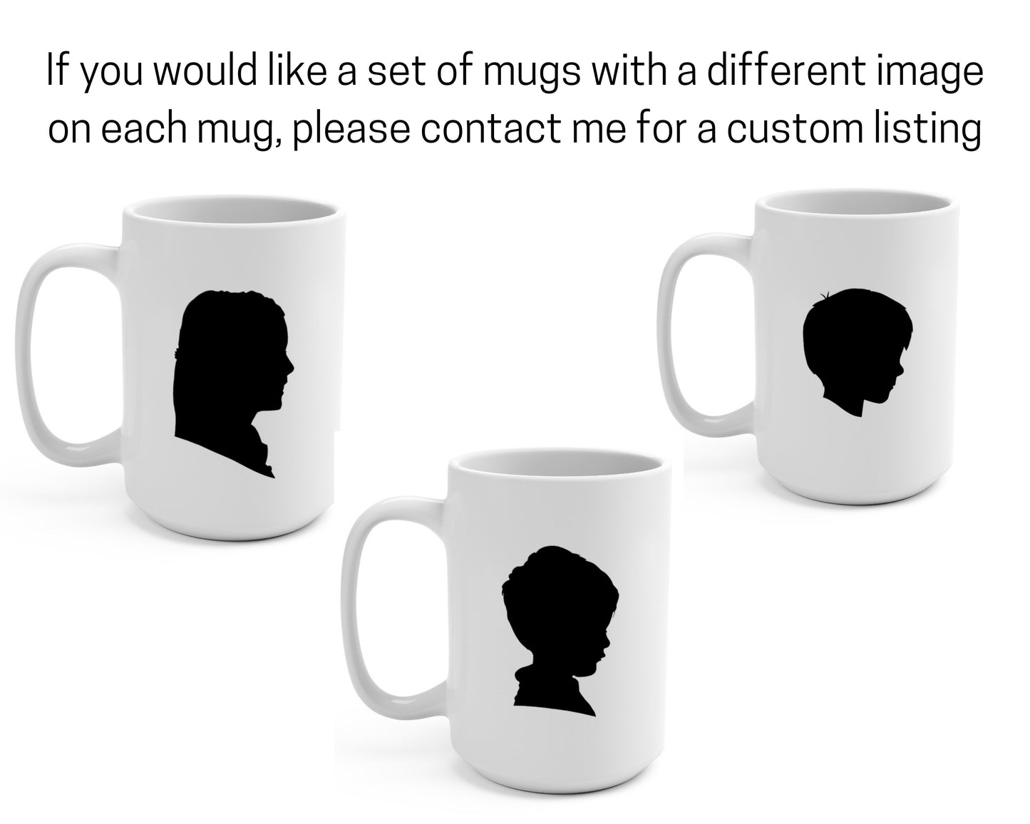 Custom Silhouette 15 oz. Coffee Mug | Black or White Mug