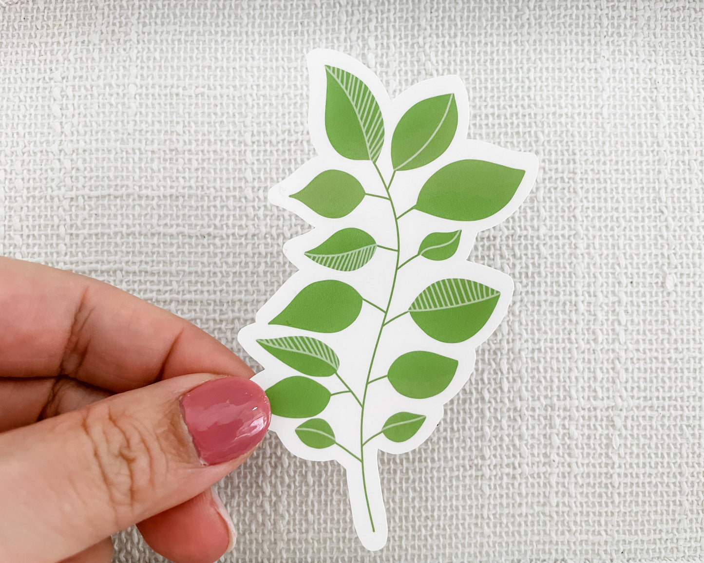 Leaf Branch Vinyl Sticker 4 inches
