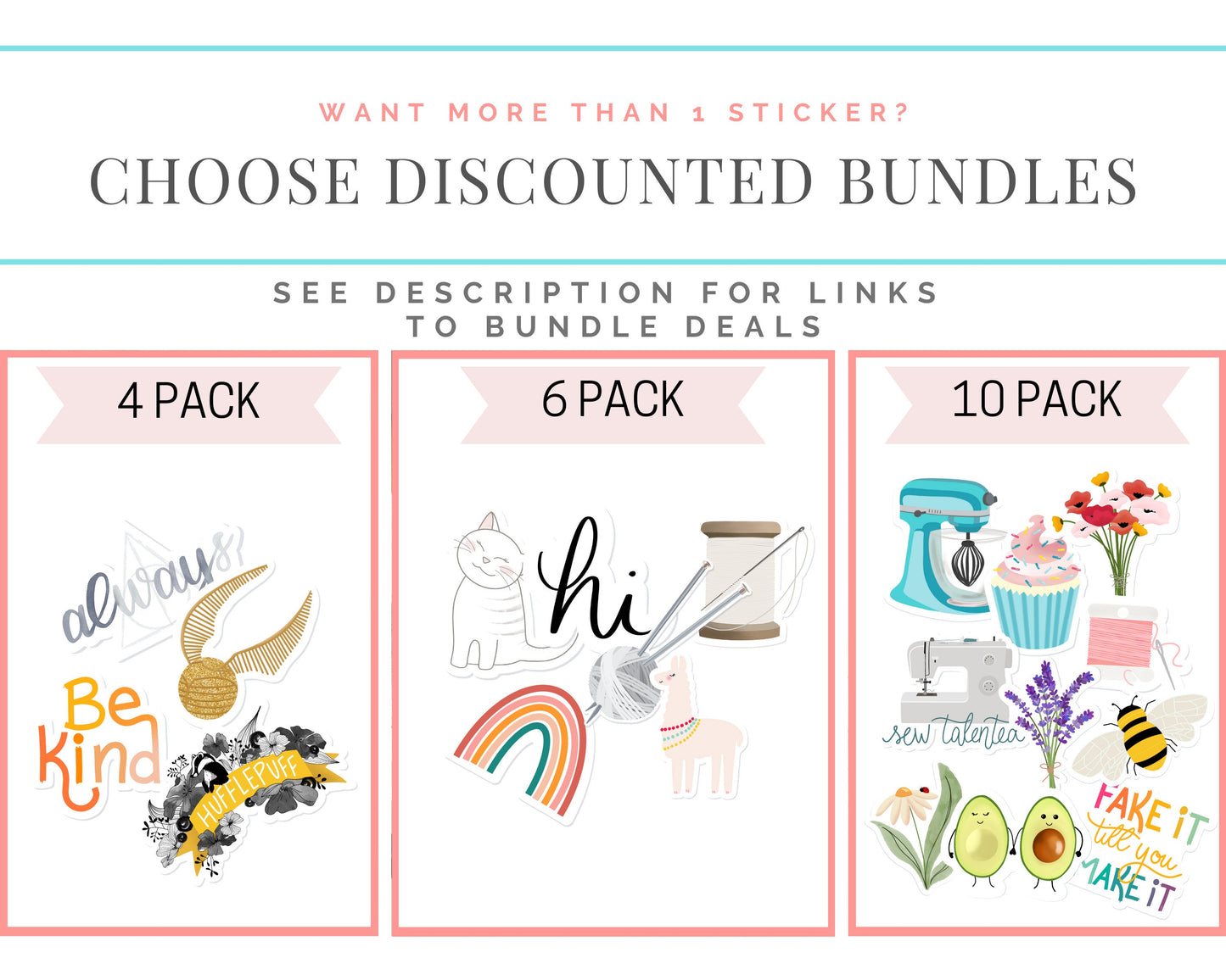 Spool of Thread 2 inch tall Sticker in White, Pink, and Blue Seamstress Embroidery Cross Stitch Sewing Hobby Crafting Craft Room Stickers