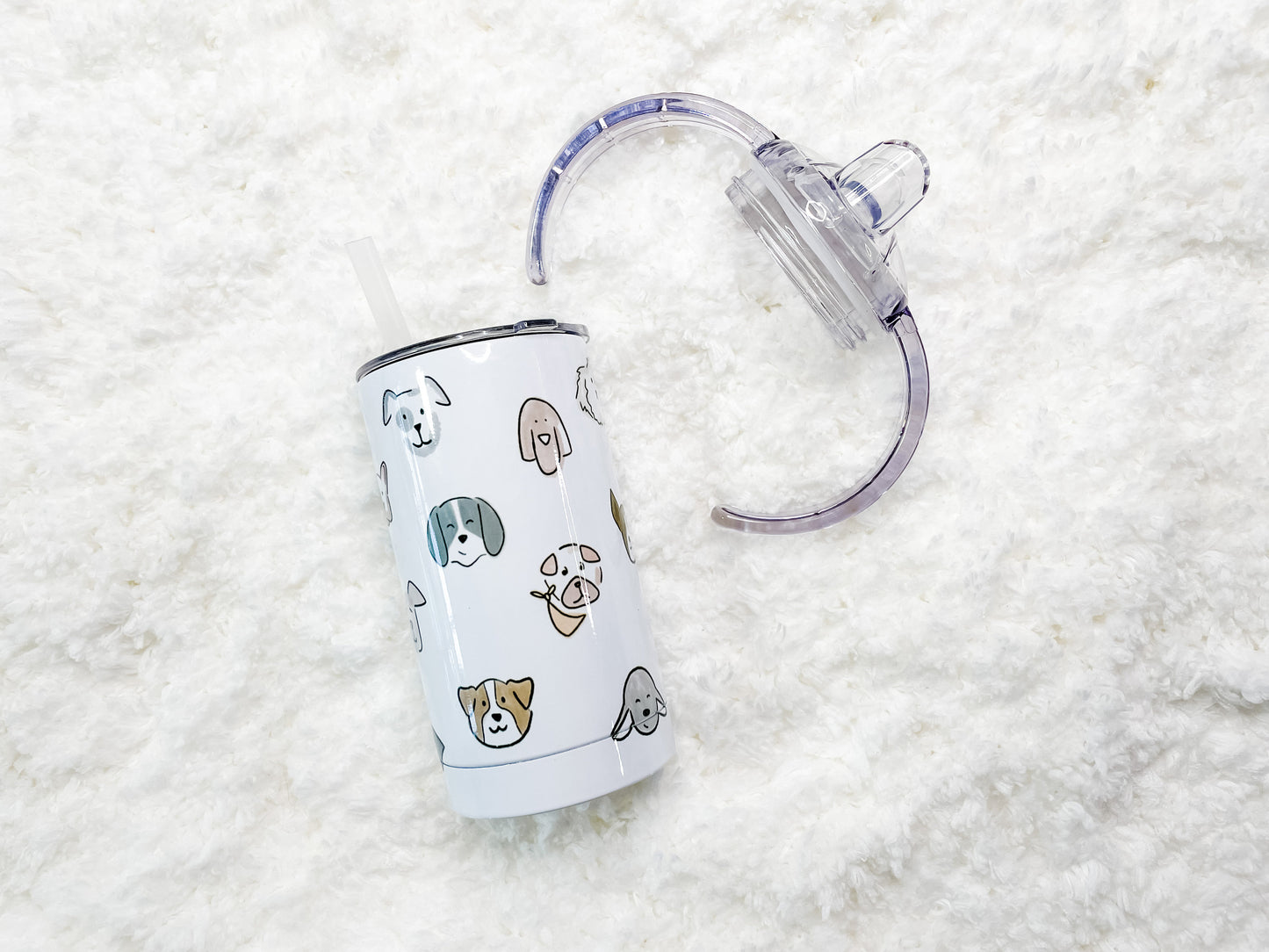 Dog Faces Sippy Child's Tumbler set