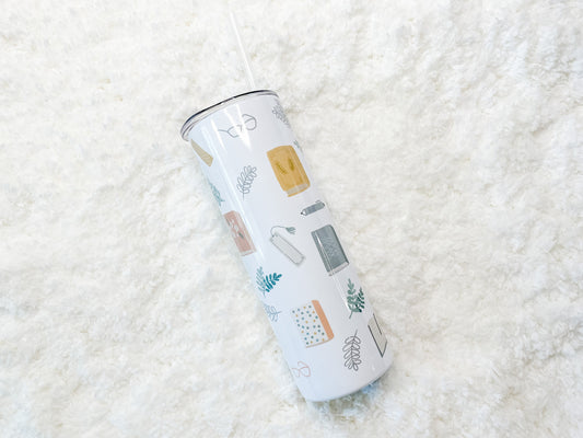 Vintage Book Tumbler 20 oz